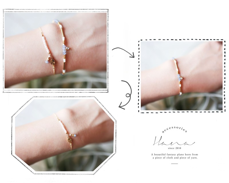 夏2018 ガラスビーズ２連